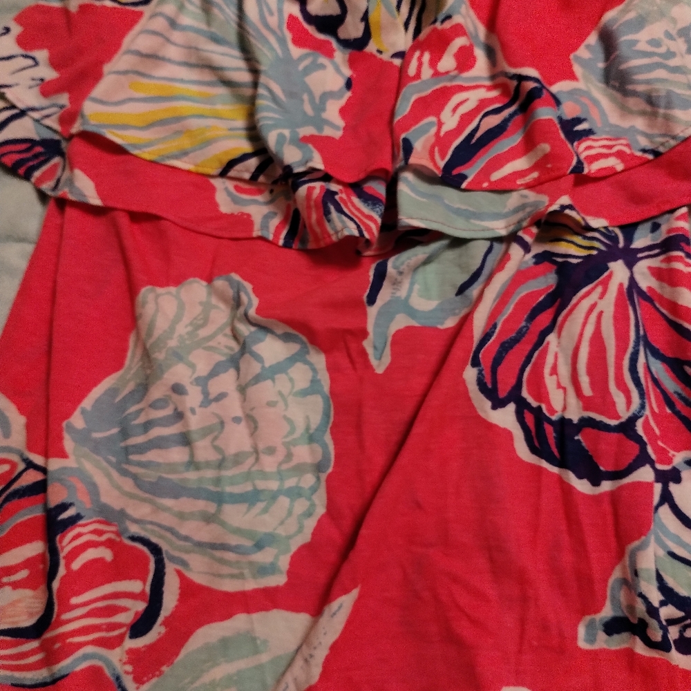 Lilly Pulitzer Rilo Vivid Pink Tube Top